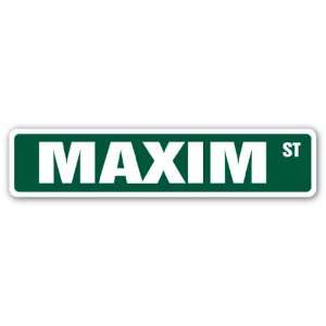  MAXIM Street Sign name kids childrens room door bedroom 