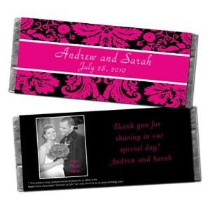  Delightful Damask Personalized Photo Candy Bar Wrappers 