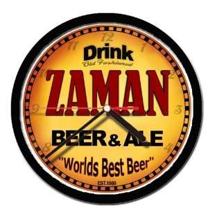  ZAMAN beer and ale cerveza wall clock 
