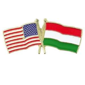  USA & Hungary Flag Pin Jewelry