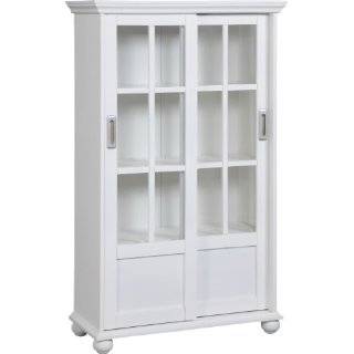   Bookcase with Sliding Glass Doors, White Explore similar items