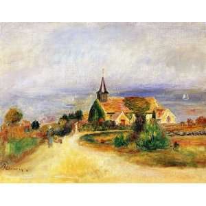  Oil Painting Village by the Sea Pierre Auguste Renoir 