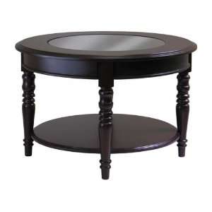  Whitman Round Glass Top Coffee Table In Cappucino By 