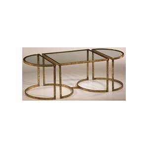  Three Section Coffee Table With Glass Top