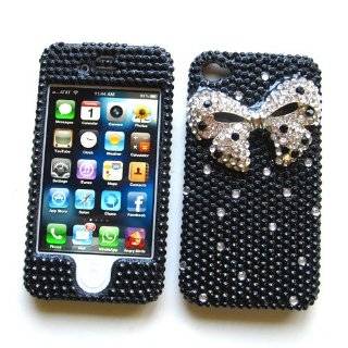 Apple iPhone 4 & 4S Snap on Protector Hard Case Rhinestone Cover 