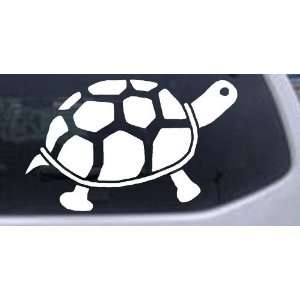 White 24in X 15.0in    Turtle Animals Car Window Wall Laptop Decal 