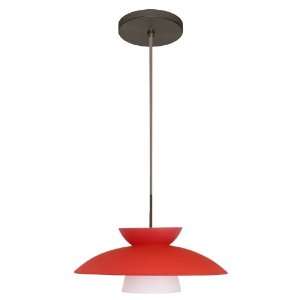  Contemporary / Modern Single Light Pendant with Red Glass fr Home