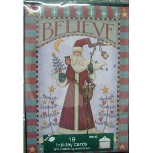   Hallmark Christmas Boxed Cards BXC1104 Santa Belieive 