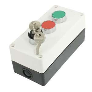   10A Red Green Cap Momentary on/off Keylock Switch Push Button Station