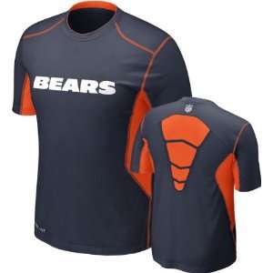 Chicago Bears Navy Nike 2012 Sideline Dri Fit NPC Hypercool Speed Top 
