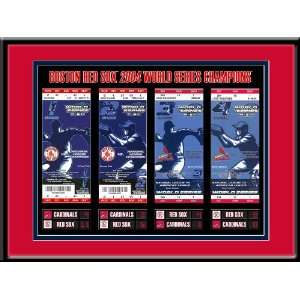  2004 World Series Tickets to History Framed Print   Boston 