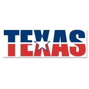  Texas Letters w Lone Star Bumper Sticker 
