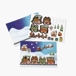  12 Make A Christmas Train Sticker Sheet Sets Toys & Games