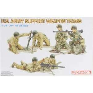   US Army Support Weapon Teams (6) (Plastic Figure Model) Toys & Games