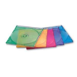  OfficeMax 25 Pack Slimline CD Jewel Cases, Multicolor 