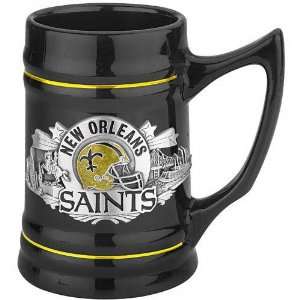  New Orleans Saints 18 oz. Black Stein
