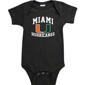    Miami Hurricanes Black Aptitude Baby Creeper