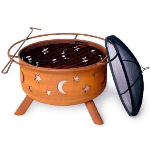   SOJOE Firepit with Star and Moon Cutouts 32 inch Dia
