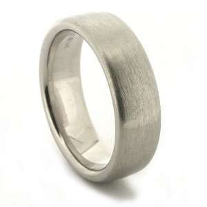  14kt White Gold 6.5mm Euro Comfort Fit Band Size 8 