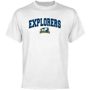  NCAA La Salle Explorers Logo Arch T shirt   White  Sports 