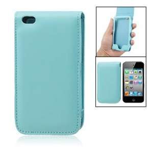  Cyan Faux Leather Case Flip Cover for iPod Touch 4G Cell 
