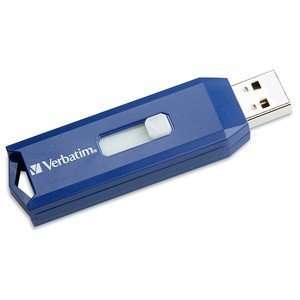  VERBATIM Flash Drive, USB 2.0, 4GB, StorenGo, Blue 