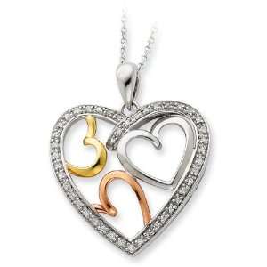  Sterling Silver Bond of Love Expressions Necklace Jewelry