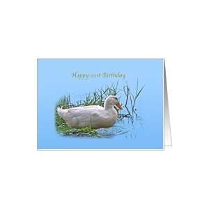  91st Birthday Card with Pekin Duck Card Toys & Games