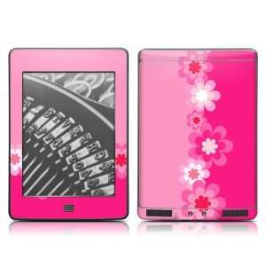 Flowers Design Protective Decal Skin Sticker for  Kindle Touch 
