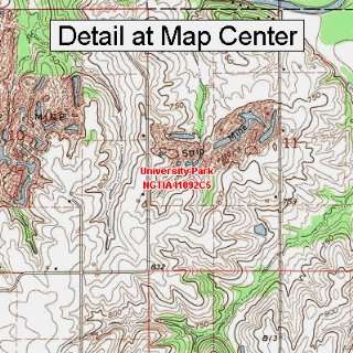 USGS Topographic Quadrangle Map   University Park, Iowa (Folded 