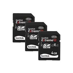  SanDisk 4 GB, Extreme III Secure Digital (SDHC) Memory 
