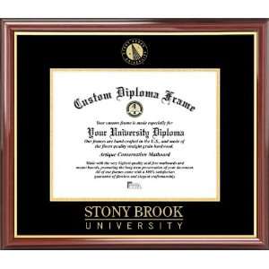 Stony Brook University, SUNY Seawolves   Embossed Seal   Mahogany Gold 