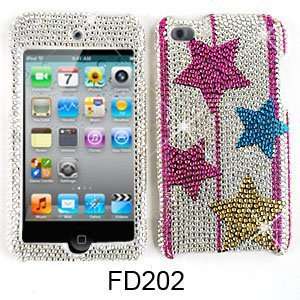  Stars Pattern Diamond Bling Stones Snap on Cover Faceplate for iPod 