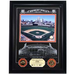  Chicago Cubs Wrigley Field Archival Etched Glass Photomint 