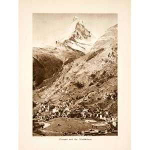   Pennine Alps Mountain Art   Original Photogravure