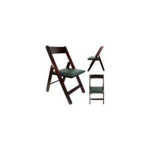  Upholstered and Padded Natural Wood Folding Chair