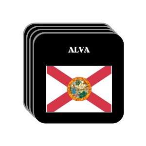  US State Flag   ALVA, Florida (FL) Set of 4 Mini Mousepad 