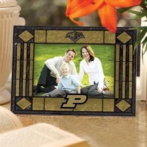  NCAA Purdue Boilermakers Gold Art Glass Horizontal Picture 