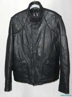 Armani Exchange Real Lamb Leather Jacket $425 NEW S  