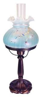 Fenton Student Lamp in Berry Blue on French Opalescent  