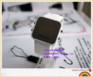   Fashion Sport Mirror Style LED Digital Date Lady Men Wrist Watch 2012