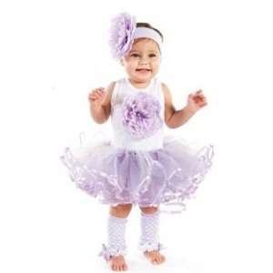  Mud Pie Baby   Purple Buds Tutu Dress   Size 12 18 Months 