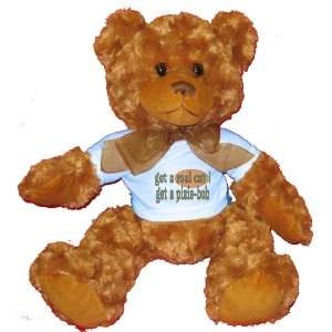  get a real cat Get a pixie bob Plush Teddy Bear with BLUE 
