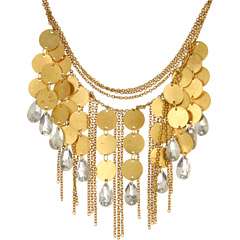 Chan Luu 11 Necklace w/ Chain Fringe & Crystal Embellishments SKU 