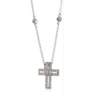 KC Designs Faithfully Yours Diamond 14k White Gold Baby Cross 