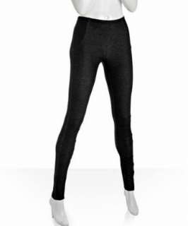 Romeo & Juliet Couture black denim stretch motorcycle leggings 