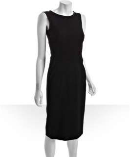 Dolce & Gabbana black stretch crepe knee length sheath dress