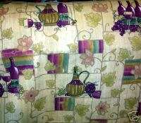 BUNCHES OF GRAPES WINE BOTTLES VALANCE CURTAINS NEW  