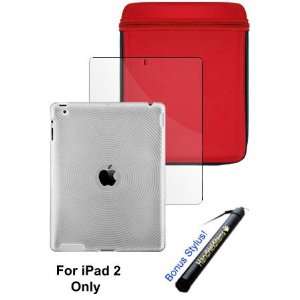  HHi iPad 2 Combo Pack   Kroo iCap Case (Red) + TPU Skin 