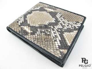   Genuine Python Snake Skin Leather Mens Wallet Natural 